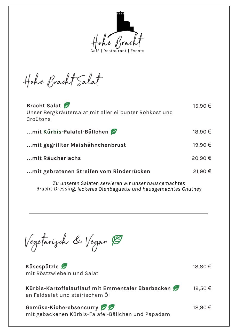 Speisekarte Hohe Bracht | Café | Restaurant | Events – Seite 3 von 9