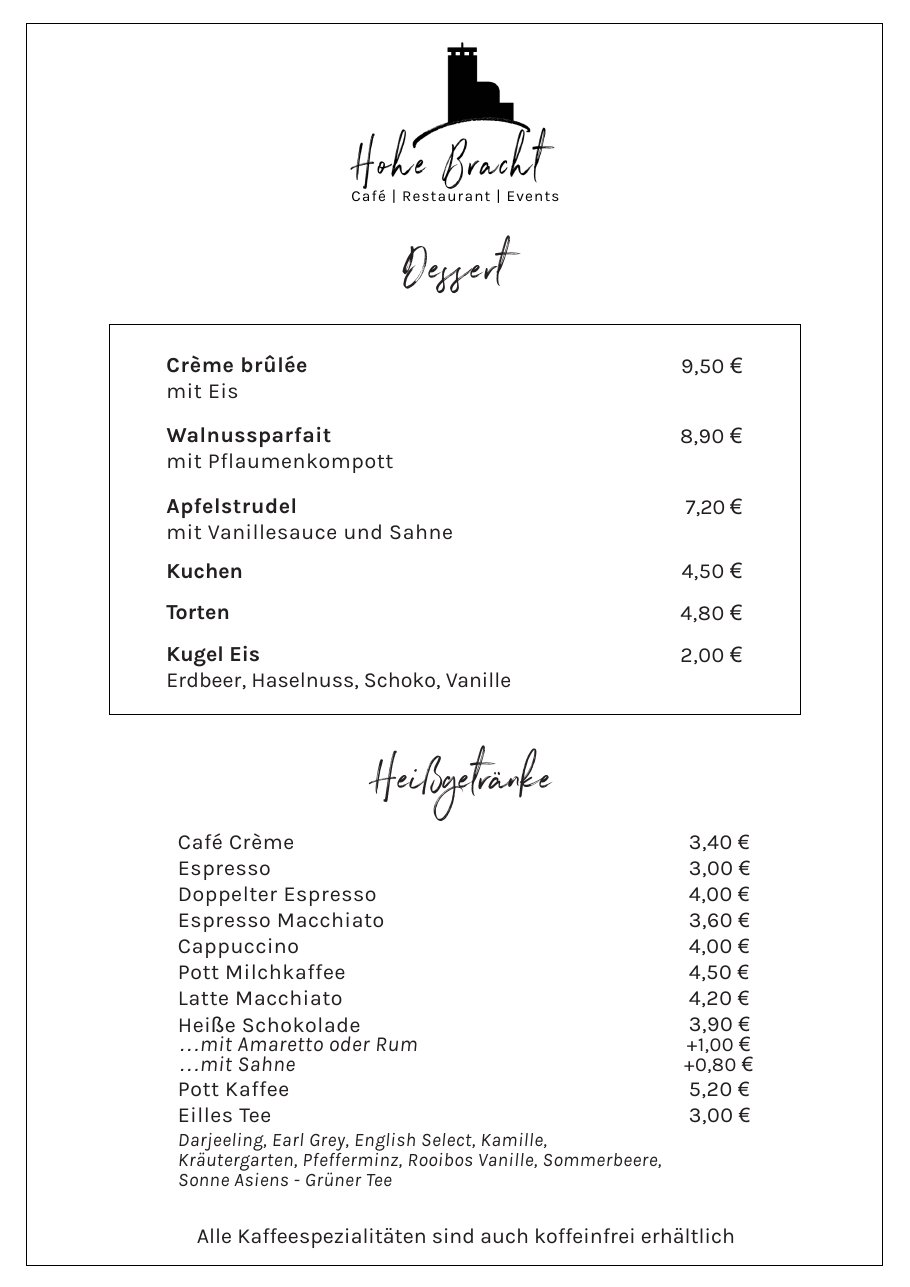 Speisekarte Hohe Bracht | Café | Restaurant | Events – Seite 6 von 9