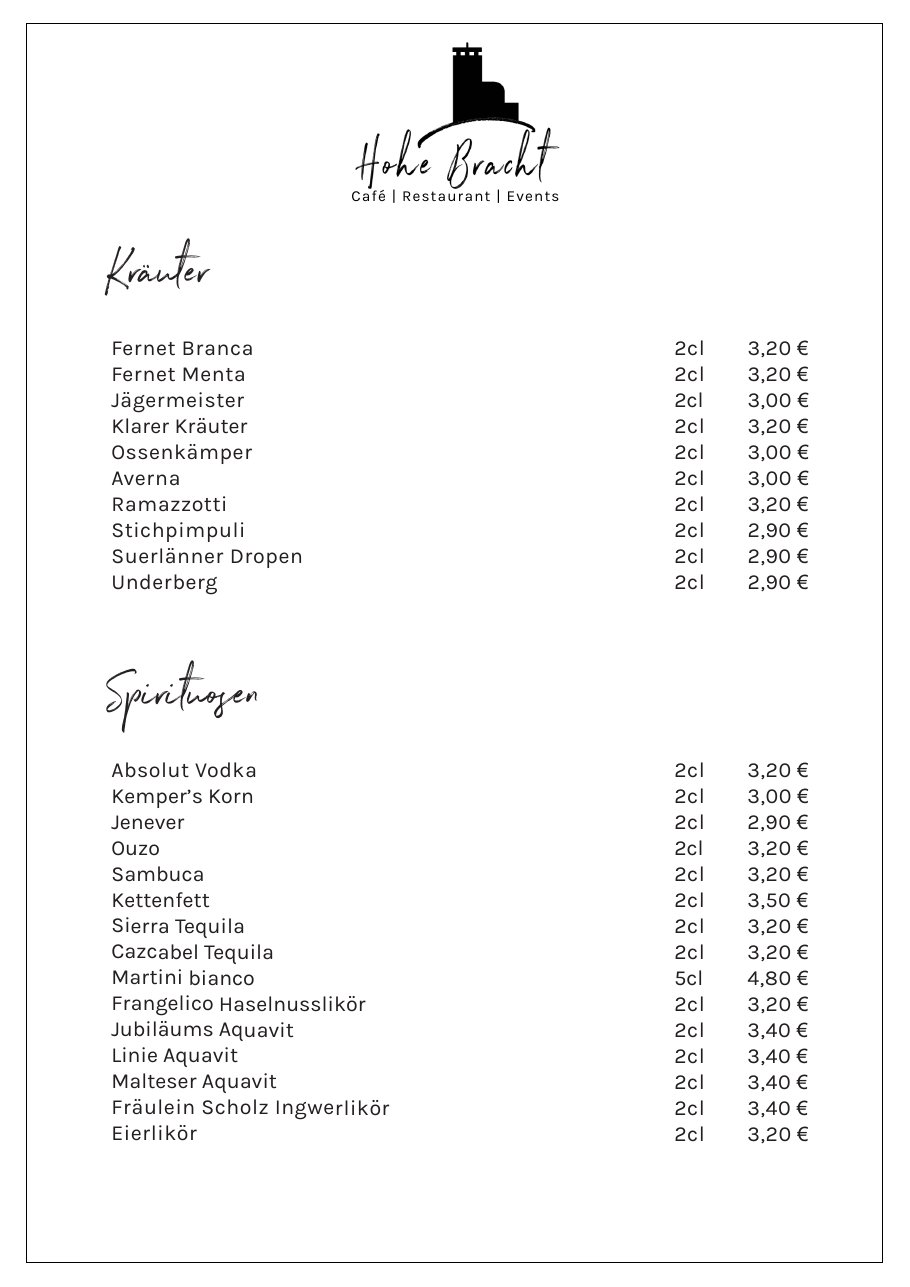 Speisekarte Hohe Bracht | Café | Restaurant | Events – Seite 9 von 9